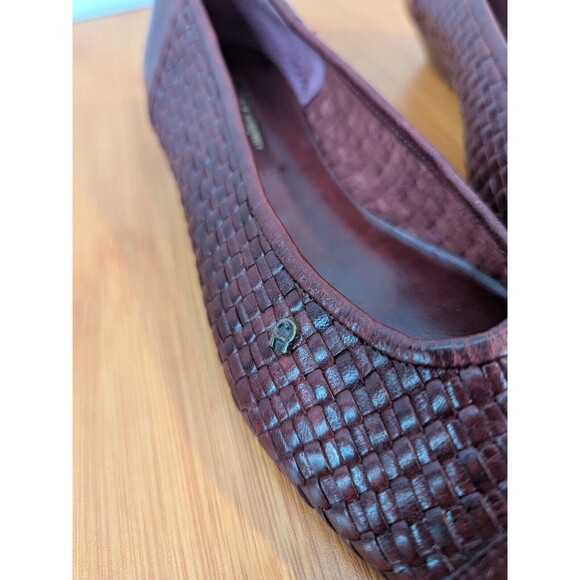 Vintage Etienne Aigner Ballet Flats Chestnut Maroon Leather 7.5 Narrow (P01) - Picture 4 of 8